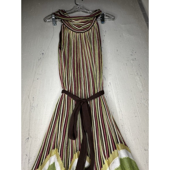 MISSONI Multicolor Striped Knit A-Line Tank Halter Dress | Tagged Size: 8 - Picture 8 of 14